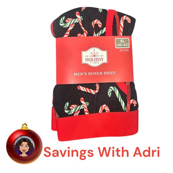 Men's Holiday Time Boxer Briefs CANDY CANES - Picture 5 of 5